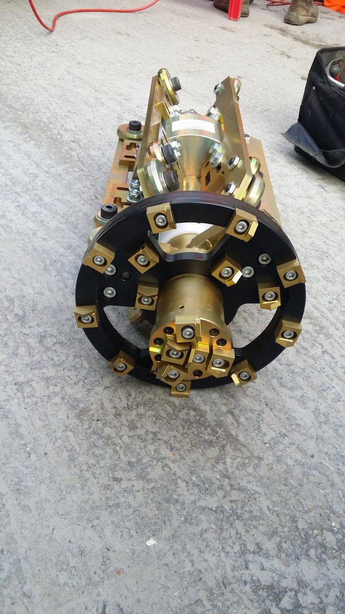 enz Milling Cutter, ready for training course with client. Project is removing/ milling flow concrete from pipe.