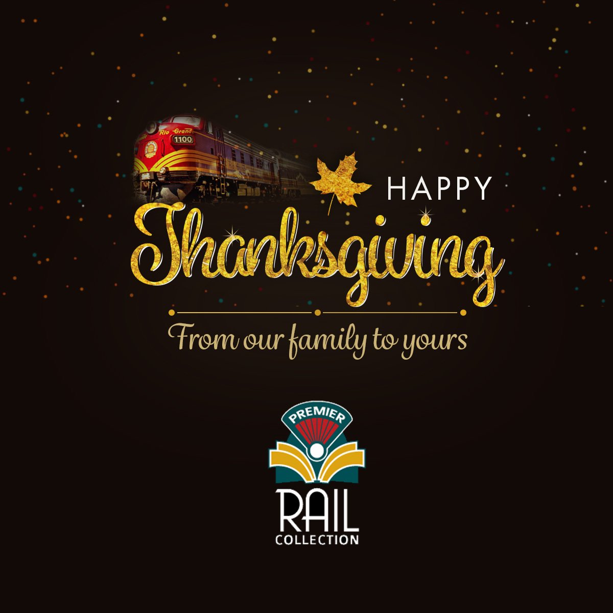 PremierRails's tweet photo. Wishing you a very Happy Thanksgiving from all the trains of the Premier Rail Collection! https://t.co/aTTzX2gwbL