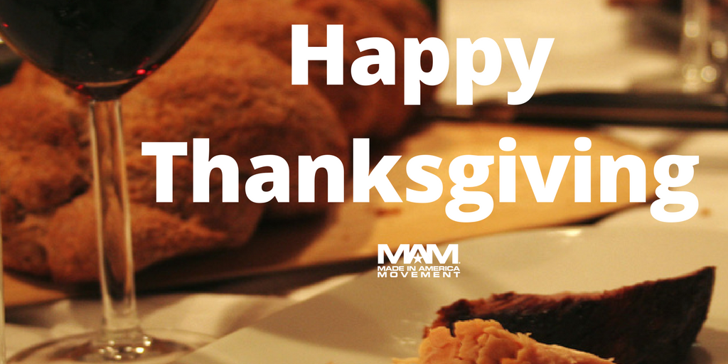 USA_Movement's tweet photo. #HappyThanksgiving from the #MAMTeam! 
#givethanks #familytime #madeinamerica #friends #family https://t.co/qwUdQqFxvd