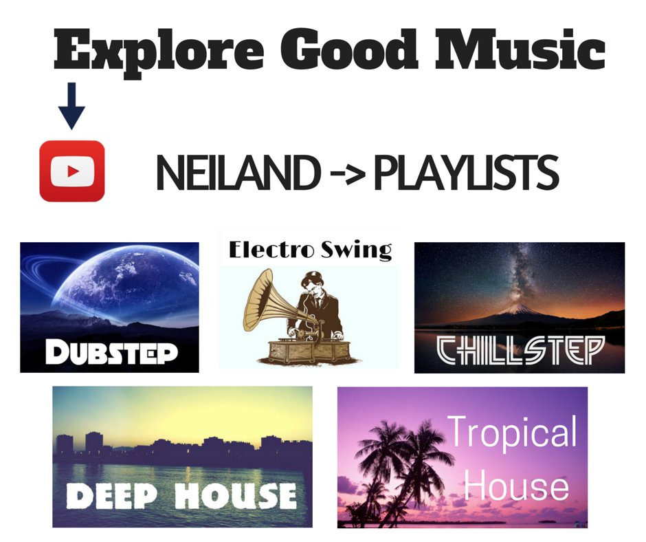 Neilandofficial's tweet photo. Check out ''NEILAND'' Playlists on YouTube!
#Music #Chillstep #Dubstep #ElectroSwing #DeepHouse
#TropicalHouse #Playlists #Youtube #NEILAND https://t.co/WUvH0EnNpI