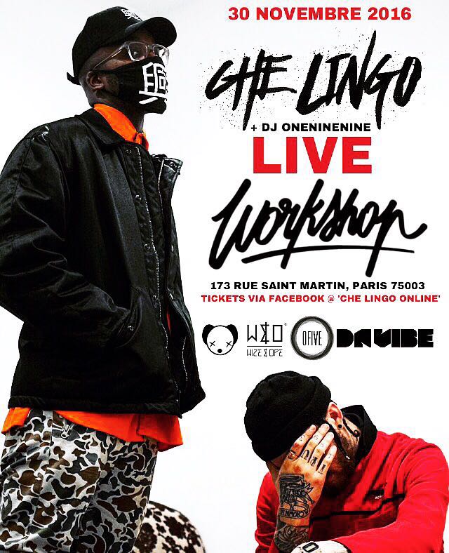 OVMWofficiel's tweet photo. Mercredi 30 novembre, @Che_Lingo nous met #Well pour un gros showcase au #WorkshopParis !! Bien sûr, #OVMW sera présent, en Well'ance ! https://t.co/vCswrPPMu5