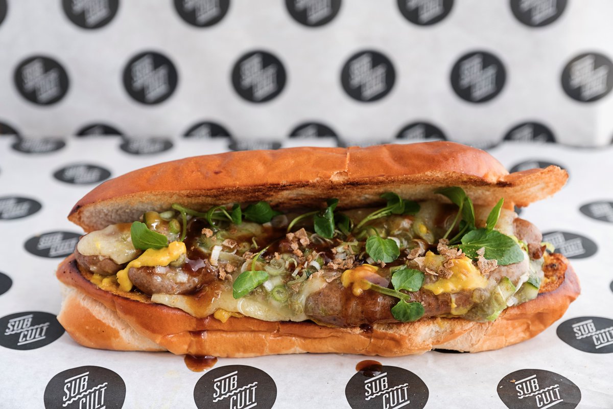 SquareMeal's tweet photo. Duck sausage + Gruyère cheese: the #SellersSub by @tomsstory will be available @SubCultSubs's market locations in December #foodporn #London https://t.co/3UGC1s3cVH