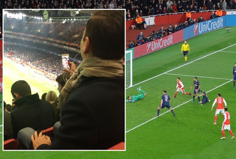 MirrorFootball's tweet photo. Arsenal fan slammed for spending ridiculous 47 MINUTES FaceTiming with girlfriend whilst Gunners played PSG https://t.co/r7Nun1dVOZ https://t.co/Wy79tunoO9