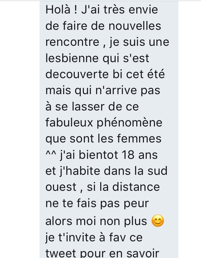 confessmeetfr's tweet photo. 17 ans, Sud Ouest, la distance ne la derange pas ! https://t.co/Unq3X5MO16