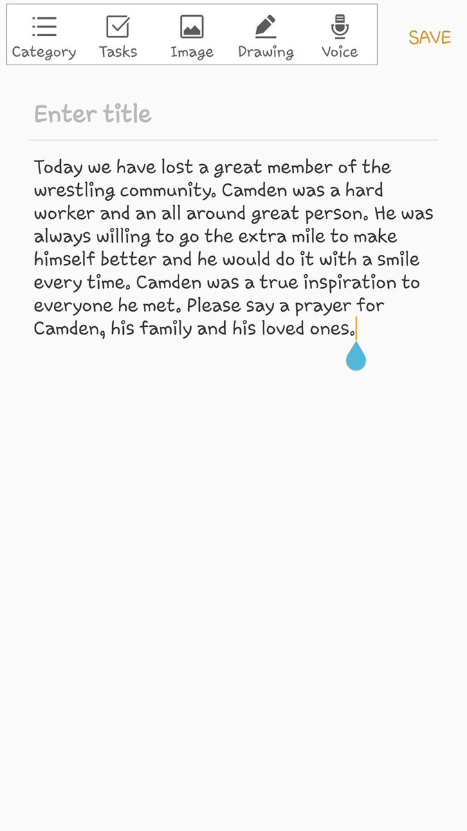 CCHSwrastling's tweet photo. Camden was a good friend to many in the CCHS community.  Please say a prayer for him today. #rip https://t.co/WeltXHTTC4