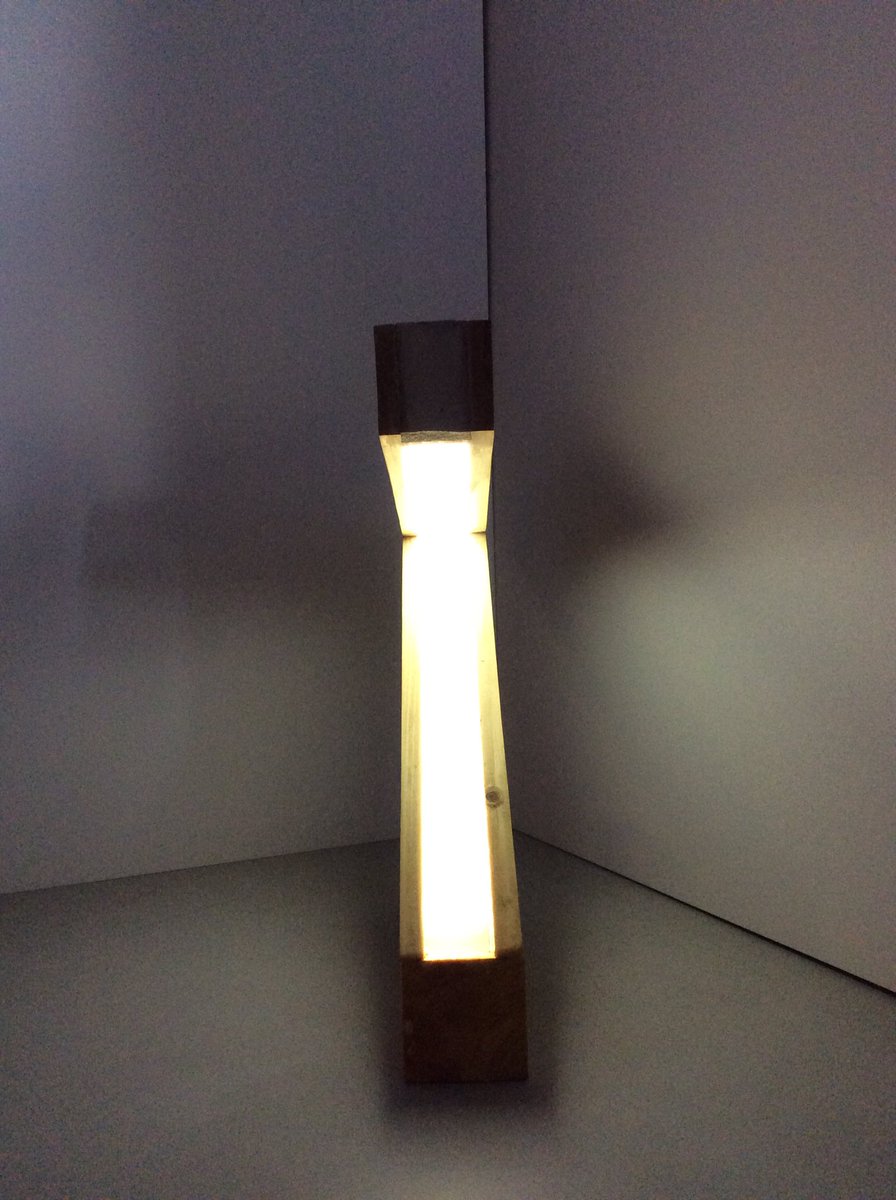 EHSDesignTech's tweet photo. Tony's concrete/pine hybrid lamp is nearly complete, great work young man #iterativedesign #productdesign #dtchat https://t.co/wJ2K0IM7G5