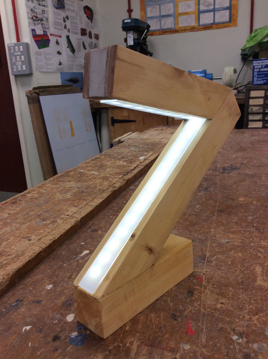 EHSDesignTech's tweet photo. Tony's concrete/pine hybrid lamp is nearly complete, great work young man #iterativedesign #productdesign #dtchat https://t.co/wJ2K0IM7G5