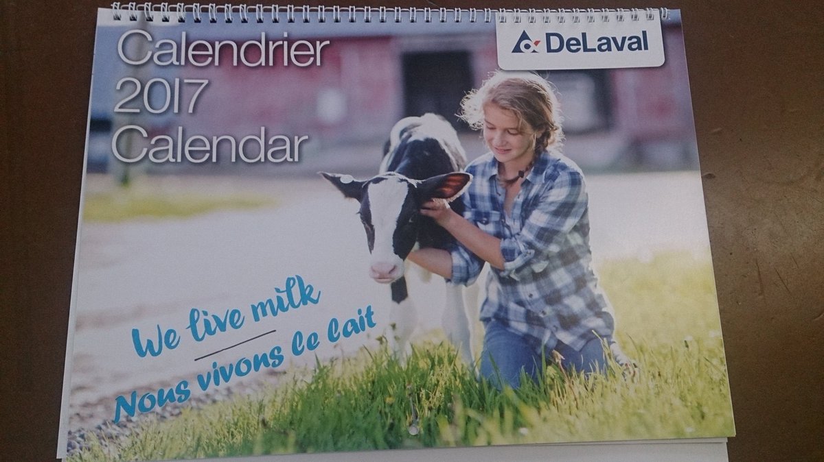 DABielaskie's tweet photo. Got the 2017 calendars in stock now! Featuring the Enrights at Pineview farms! Come pick one up today :) #welivemilk #2017 #calendar https://t.co/3y0j42aPEb