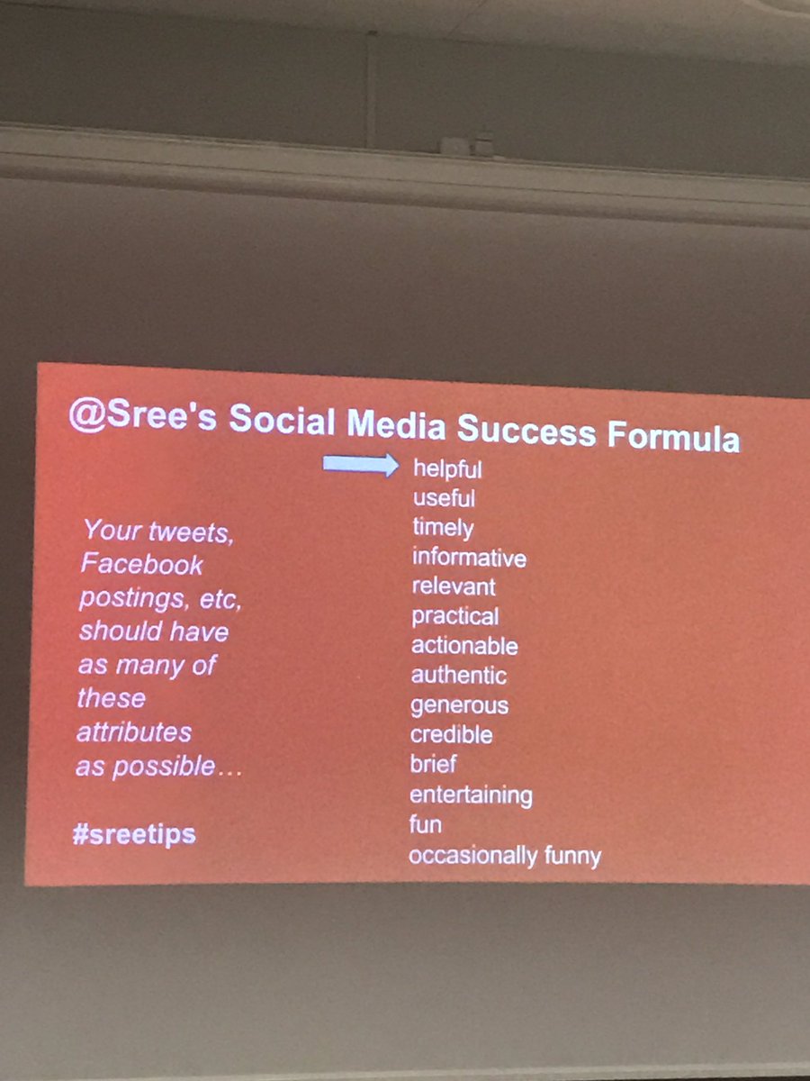 Elena_carta's tweet photo. Da ripetere come un mantra. La formula per il successo sui #socialmedia secondo @sree @vitaopere #asksree #sreetaly https://t.co/HLu5DA57uT