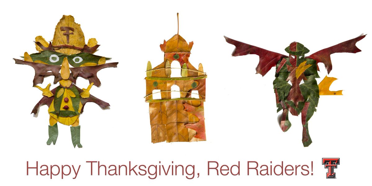 TexasTech's tweet photo. Happy Thanksgiving, #RedRaiders! We're so thankful for all of you! #IAmARedRaider https://t.co/C30LHvVf5n