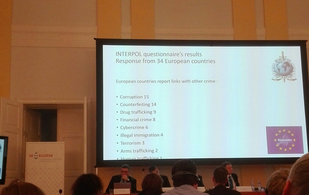 ShannaLM's tweet photo. #Enviromental Crime is linked with other forms of crime ; outcome of @INTERPOL_HQ questionnaire #EU2016 https://t.co/Yb7iTgWtkA