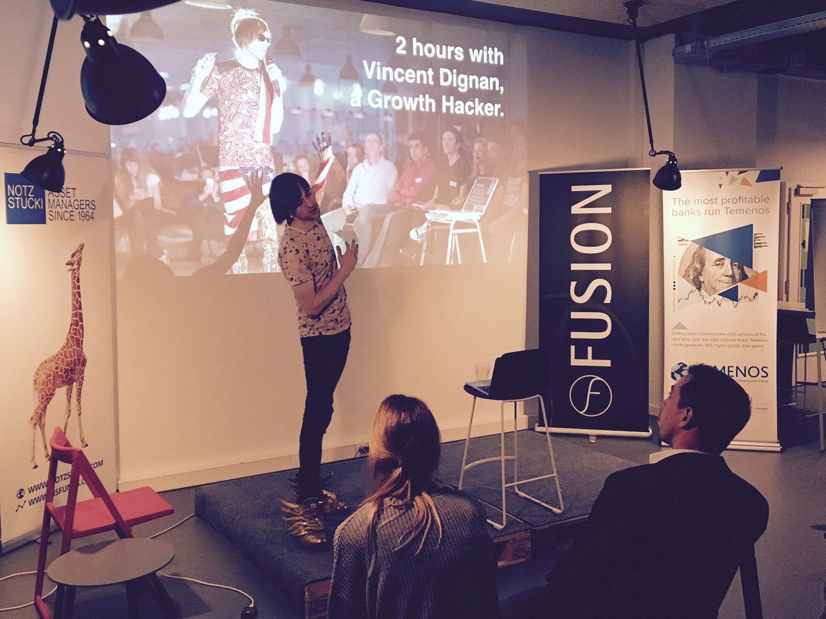 Thanks <a href="/vincentdignan/">Daily Cheat Codes to grow ur biz on Substack now!</a> for this great talk on #growthhacking! Video available here: facebook.com/fintechfusion/… #gva #startup #innovation #swiss