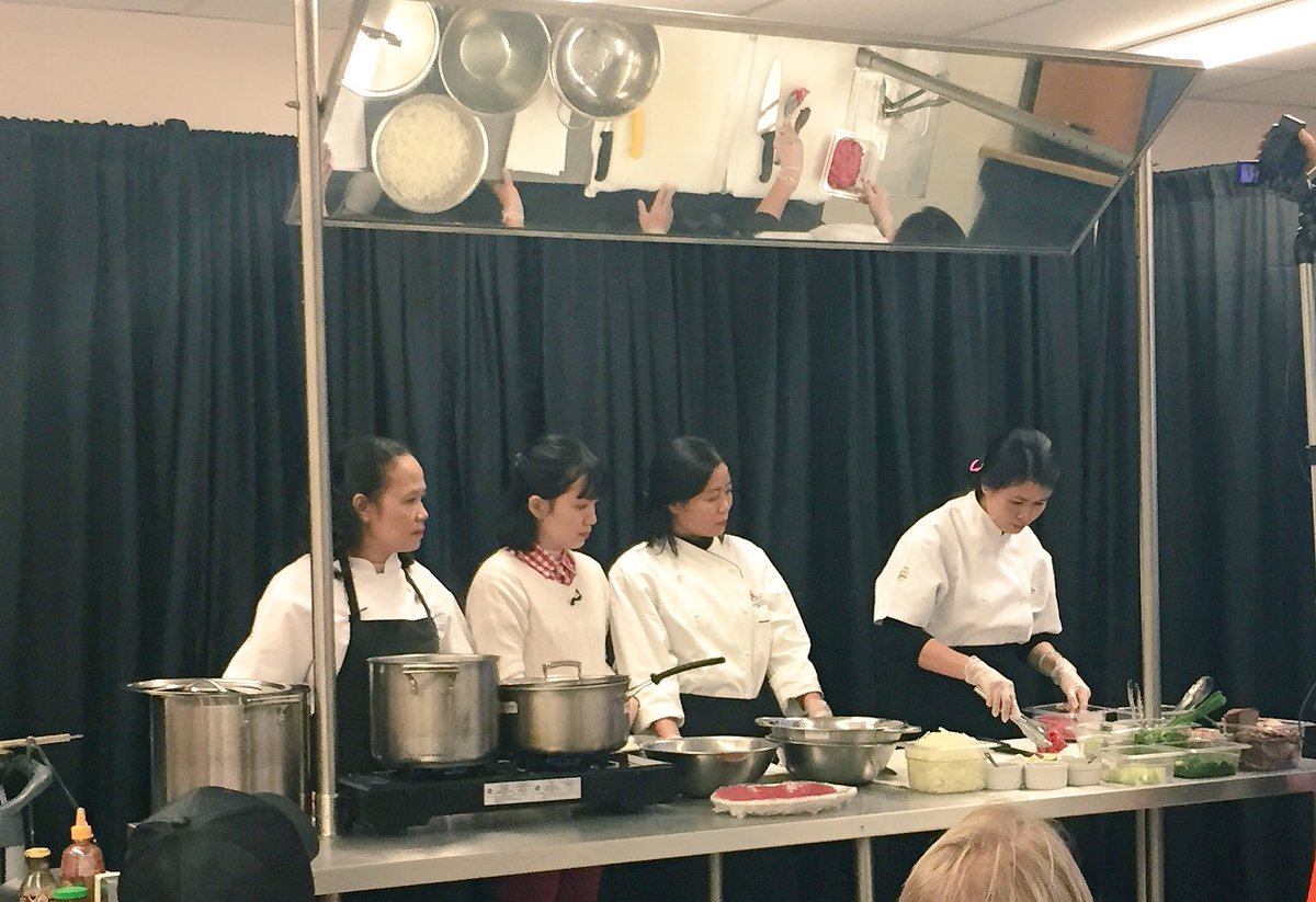 Vietnamese cooking demonstration - Making Pho check it out live Facebook.com/CNABonavista