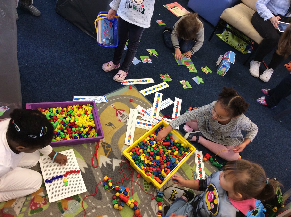 MissCLReid's tweet image. Patterns, money, puzzles, pouring and #Numicon. What a busy morning we have had!@woodside_school #nurserylife #earlyyearsnumeracy
