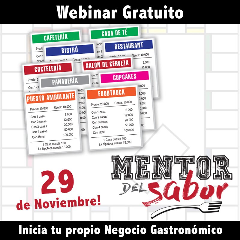mentordelsabor's tweet photo. Apoyar a #EmprendedoresGastronómicos es importante para mi, por eso te invito a participar en este #WebinarGratuito https://t.co/LDcwp6k0m4 https://t.co/I2HKRIAQrC
