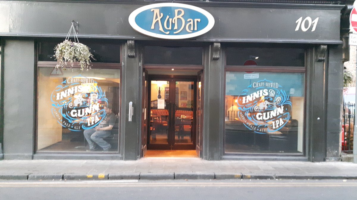 adcentivmedia's tweet photo. Window graphics for Innis &amp; Gunn. Installations @ Au Bar - Shandwick Place &amp; Majestic - Leith Walk. https://t.co/U3b70X1r7x