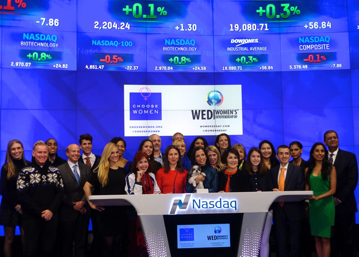 Best Thanksgiving gift <a href="/Womenseday/">Women Entrepreneurs</a> founder <a href="/WendyDiamond/">Wendy Diamond</a> &amp; team closed <a href="/NASDAQ/">Nasdaq</a> to celebrate launch  <a href="/choosewomen/">Choose Women</a> choosewomen.org