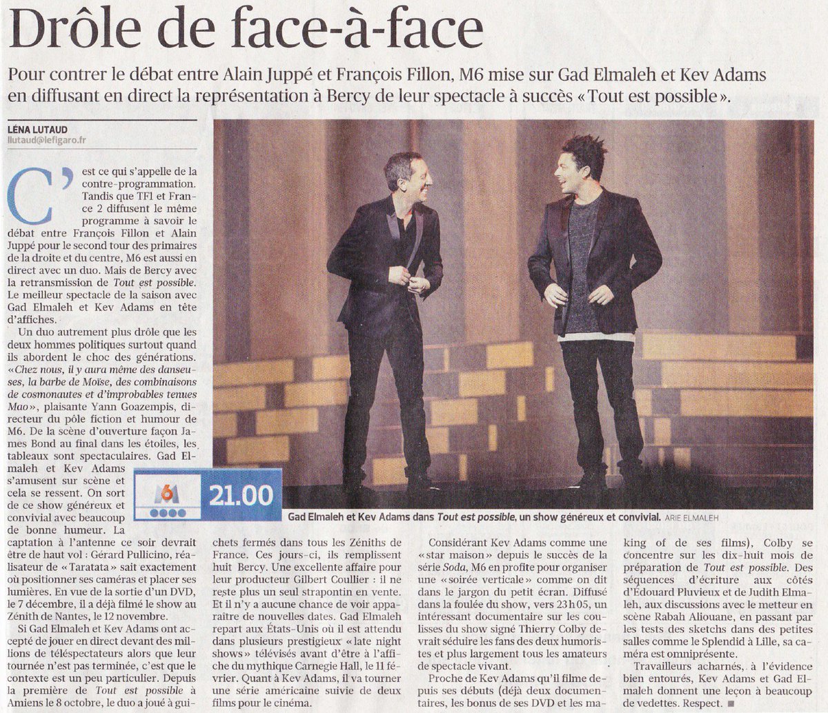 Colby_Co_'s tweet photo. Ce soir : le spectacle "Tout est Possible" & le doc "Kev Gad: les secrets de "Tout est possible"" !! Les médias en parlent ! 😀 #TeamColbyCo https://t.co/S5SNzxYeXr