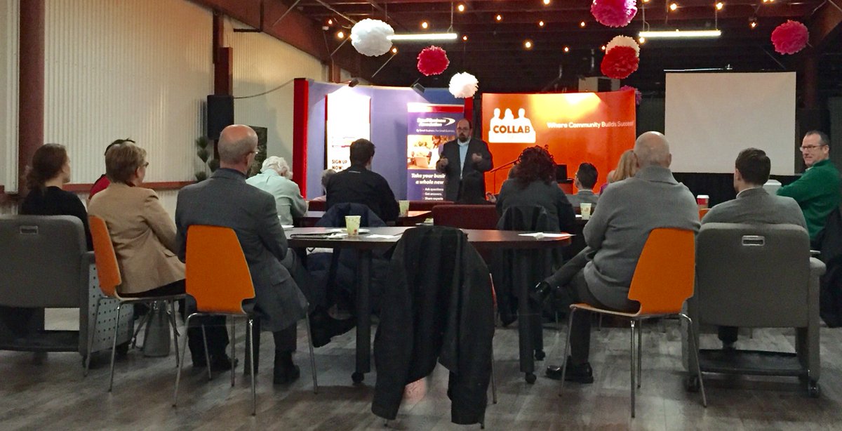 sbacanada's tweet photo. Had a great group at @TheCollabSpace this morning learning about targeted marketing. Awesome talk! https://t.co/M23Y3g0EyK