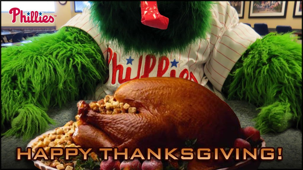 Happy Thanksgiving from the Phillies! https://t.co/ATfHDktFC0