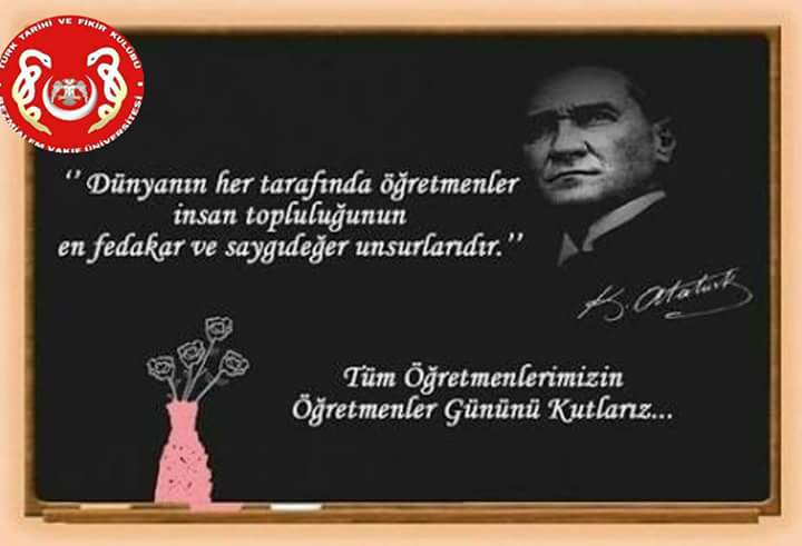 Türkiyenin geleceğinin mimarları olan tüm Öğretmenlerimizin öğretmenler günü kutlu olsun!