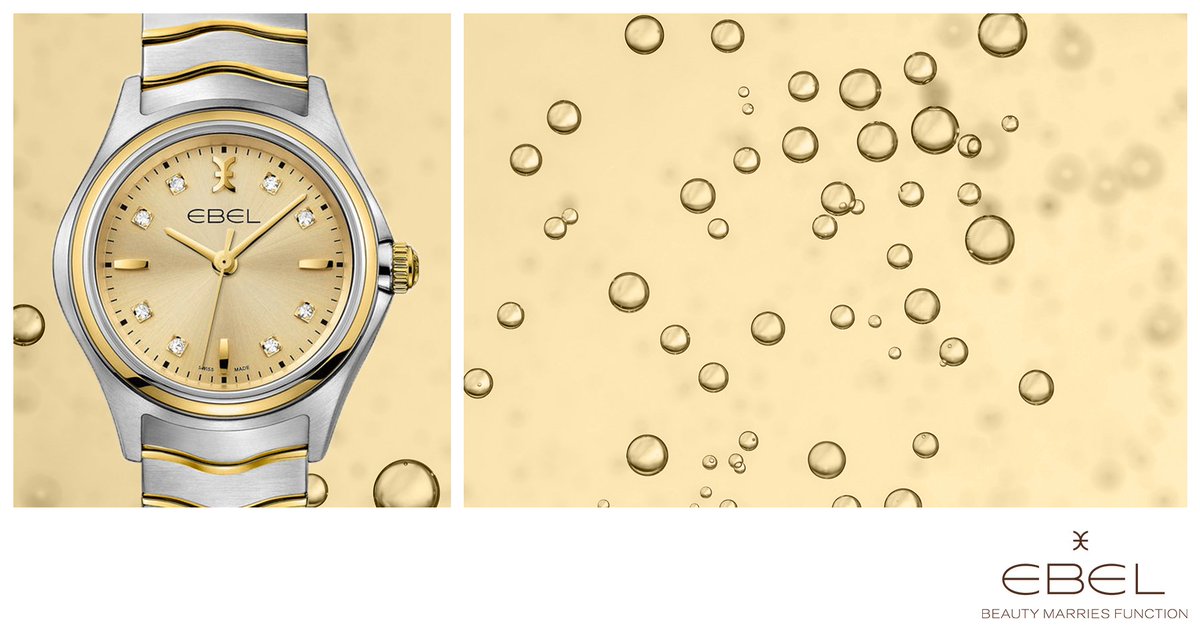 ebelwatch's tweet photo. Women's #EBEL Wave Lady watch, champagne galvanic dial with 8 diamond markers. https://t.co/Kd9uFcGVWV