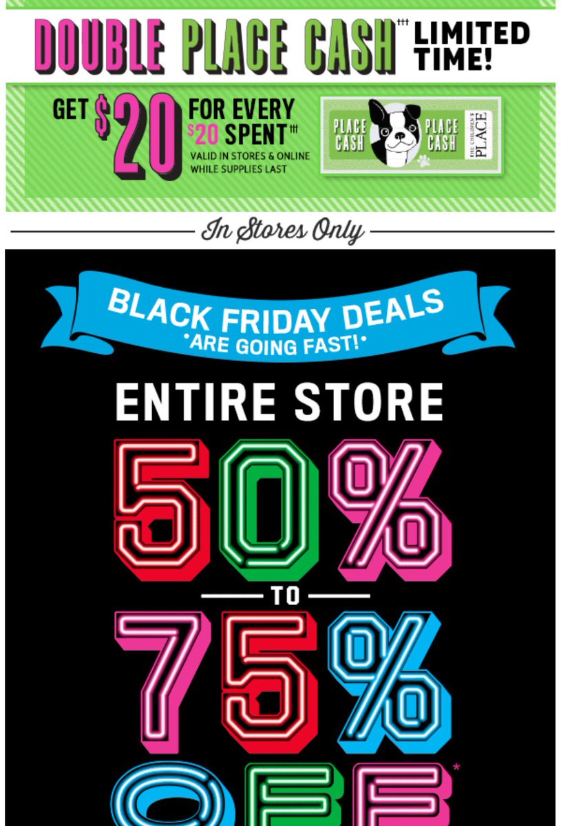 ACoinderella's tweet photo. Are you looking for a good gift for a great kid? Children's place has great savings and cash back!#BlackThursday https://t.co/Lp3ntyKjvN