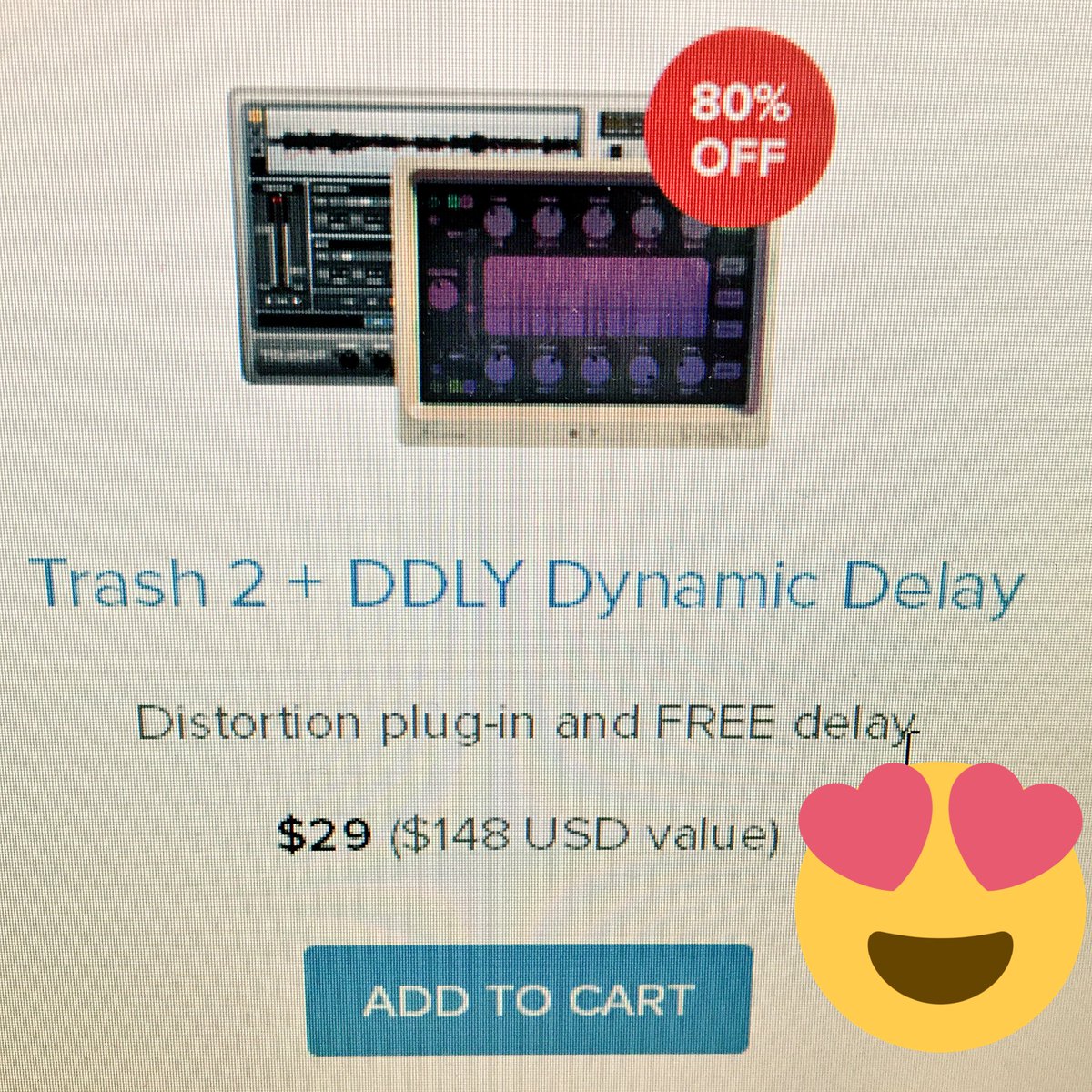 #izotope #trash2 is on sales like crasy! Favorite distortion plugin! Enjoy :) Thanks <a href="/iZotopeInc/">iZotope</a>