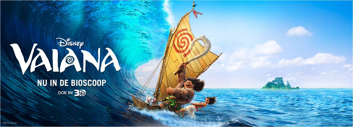 Aankomend weekend kun je bij <a href="/BiosRembrandt/">Bioscoop Rembrandt</a>  al naar de avontuurlijke animatie Vaiana! Ga voor tickets naar: bit.ly/2gpKL1k