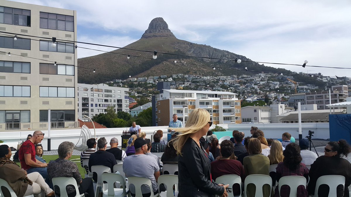 MariusSoU's tweet photo. Tara Gelle giving feedback. #SAYTCMoment #MOJOMagic #MLTtransport #MeetSouthAfrica #Youthtourism from a windy @SeaPointSA https://t.co/k2VFpvNKmW
