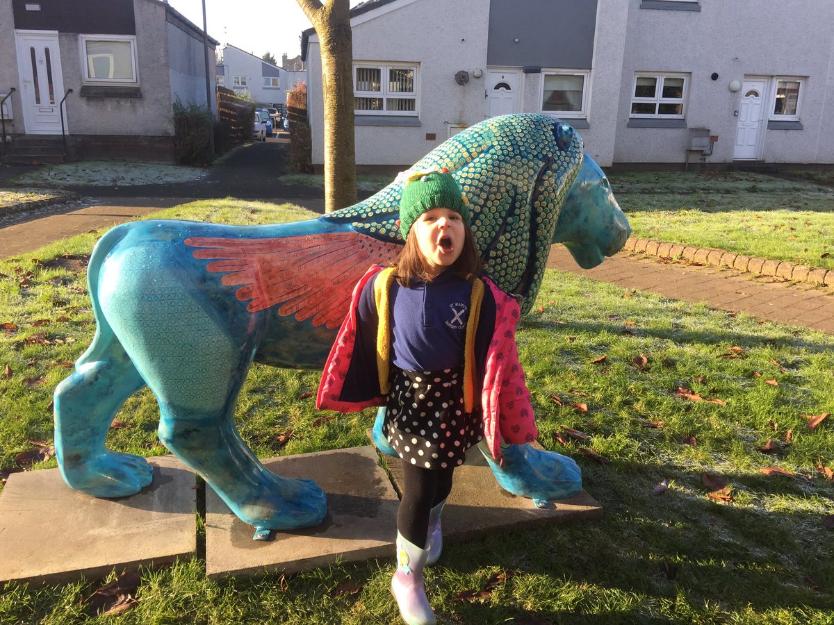 My tiny owner has been down to visit Lamassu! This village IS big enough for the both of us!