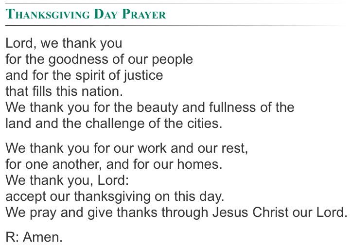 U S Conference Of Catholic Bishops On Twitter Happy Thanksgiving Share This Prayer Today As You Gather With Friends And Family