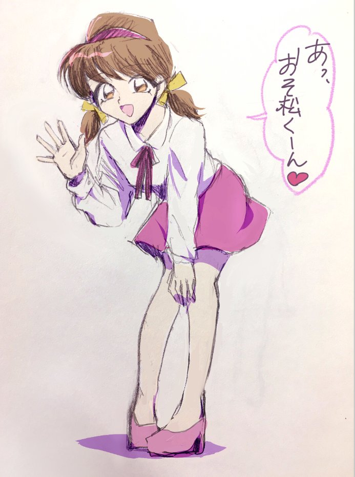 ガチ松はまりたてくらいのときに描いたトト子ちゃん(色はさっき塗った) 