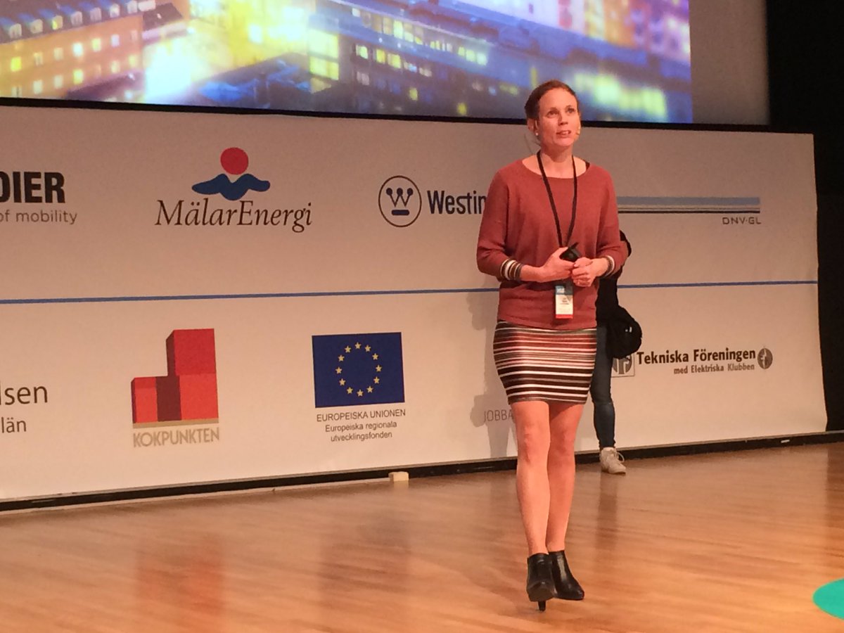 ABBSverige's tweet photo. "Härligt att se att nästan 10% av energijobben i Sverige finns just här i Västerås" @lisa__hjelm från @energiforetagen #hub2016 #energi https://t.co/DuJec81psu