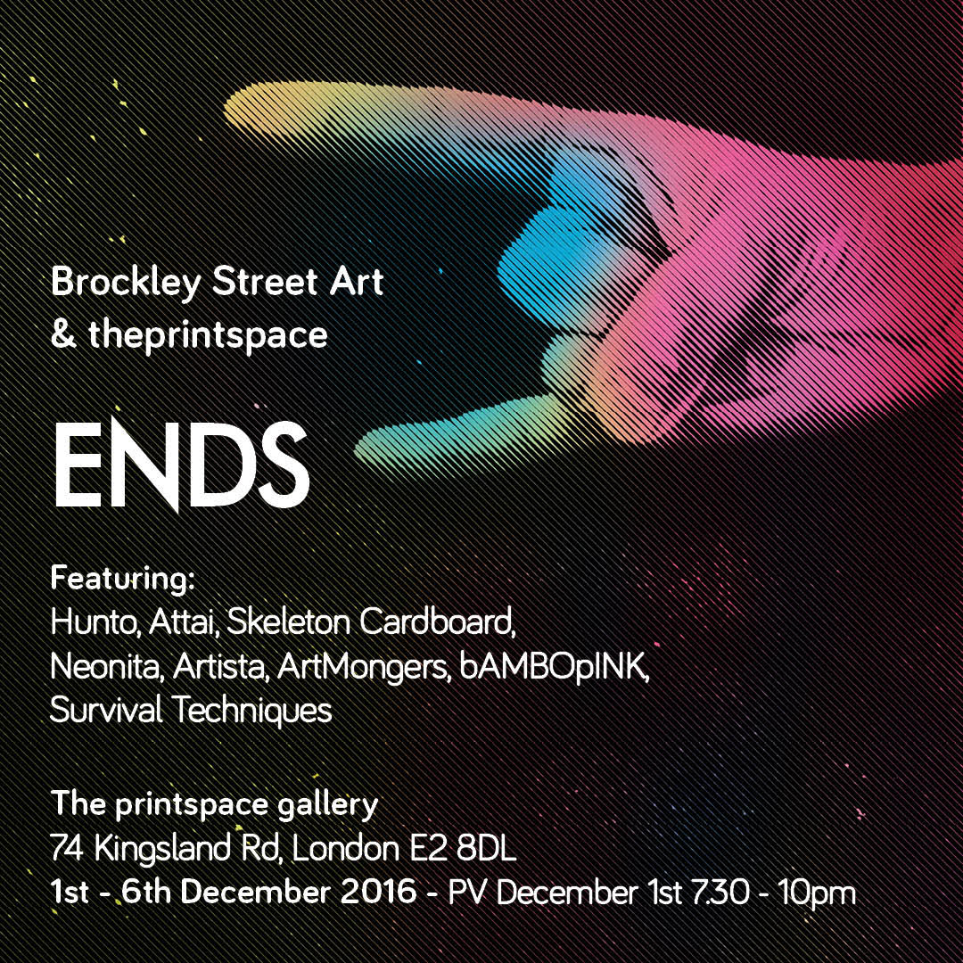 brockstreetart's tweet photo. Come down to @theprintspace for an exhibition featuring Brockley's finest street artists: @bAMB0pINK, @butch_attai, @artmongers and more! https://t.co/vw4ffJL2cm