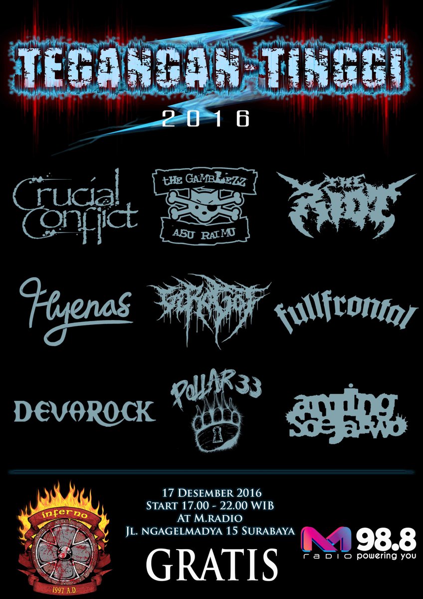 17 DESEMBER 2016
AT M.RADIO
JL.NGAGEL MADYA 15 SURABAYA
GRATIS