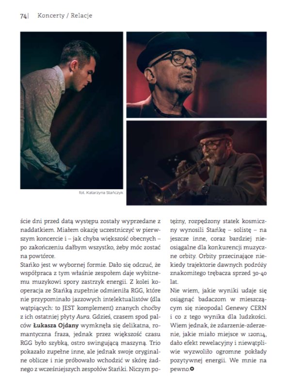 RGG_Trio's tweet photo. Review of the concert Tomasz Stańko Band from 12on14 Jazz Club @tomaszstanko @MacGarbowski  #lukaszojdana #krzysztofgradziuk #Jazz #music https://t.co/ty93u56wcX