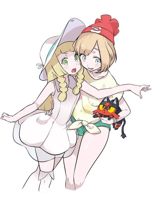 主人公とリーリエ 