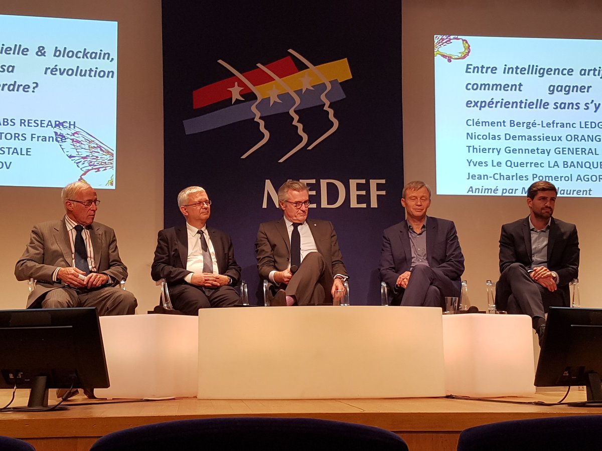 BdGEORGES's tweet photo. "Entre intelligence artificielle et blockchain, comment gagner sa révolution expérientielle sans s'y perdre ?" @ies_news @medef #IESNUM2016 https://t.co/tsFO1eDqlA