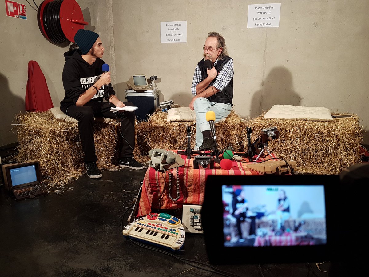 alexiacconi's tweet photo. L'ami @pvirlo sur l'#openplateau des #assmednum16 avec la Team @Urban_Prod à la réalisation et journaliste https://t.co/VM5rMlLNnS