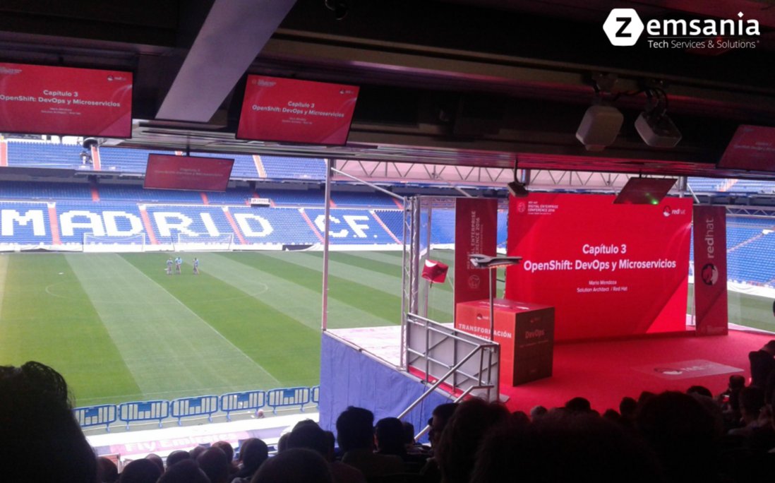 Zemsania's tweet photo. El grupo Zemsania, presente en el envento #RedHat 2016 sobre #transformaciondigital2016 https://t.co/K0mGQRZr5V #IT #Tecnologia https://t.co/KPcDmtNbr7