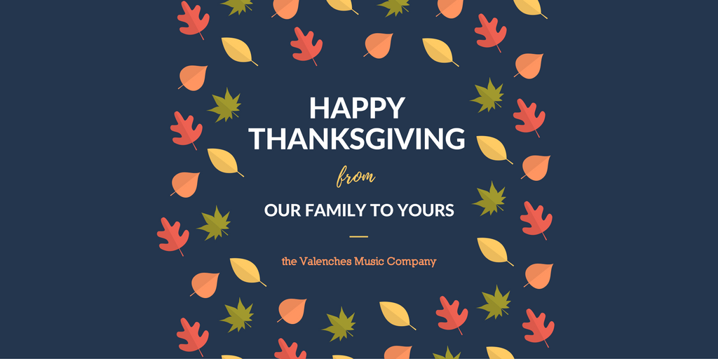ValenchesMusic's tweet photo. On this Thanksgiving, we're especially grateful for all of you who have invited us into your lives to share our love of music. :) https://t.co/Ypnz3J2tss