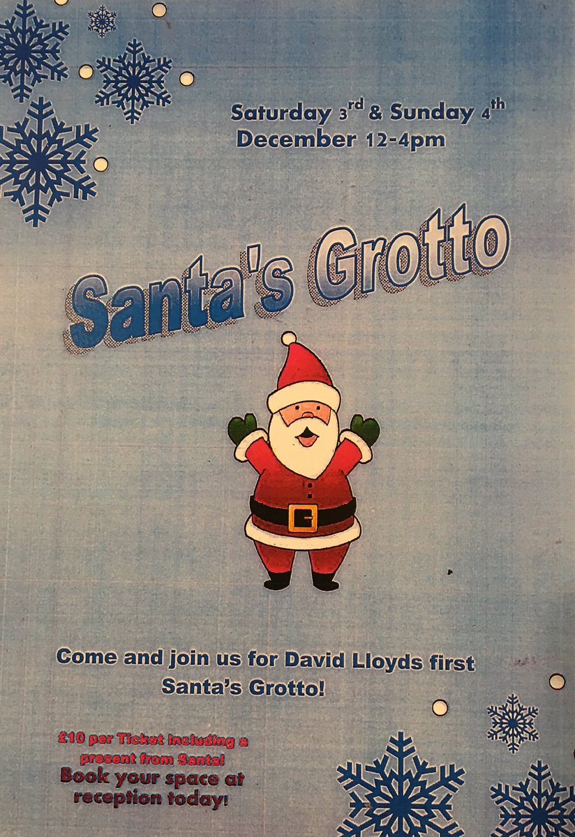 Santa's coming to Gidea Park!! Come along to our Santa's Grotto! #Davidlloyd #Christmas 🎅🌲🎉