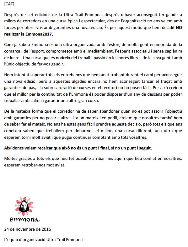 UTEmmona's tweet photo. Moltes gràcies i fins molt aviat! No podrem oferir-vos Emmona17 però esperem tornar molt aviat i amb més força. https://t.co/PnxJrOi58I