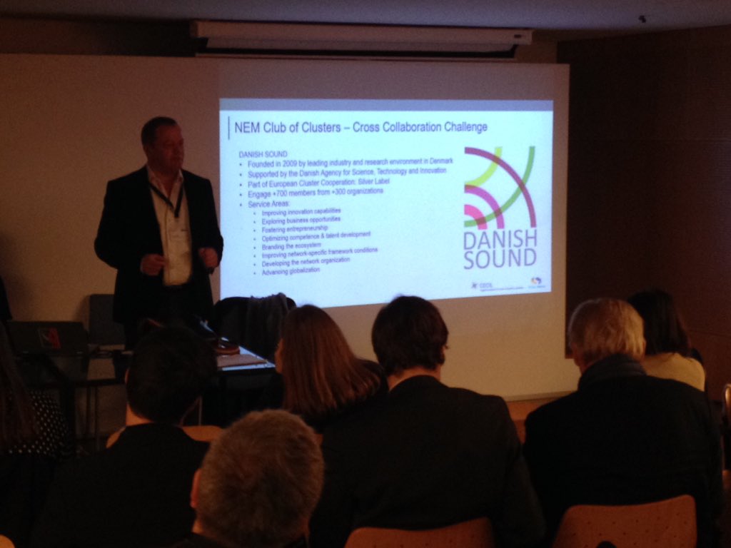 NEM_Initiative's tweet photo. #NS2016 @NEM_ETP club of #clusters @danishsoundtech #bestpractices #crosscollaboration #sound #solutions https://t.co/Ngx6ofBPik