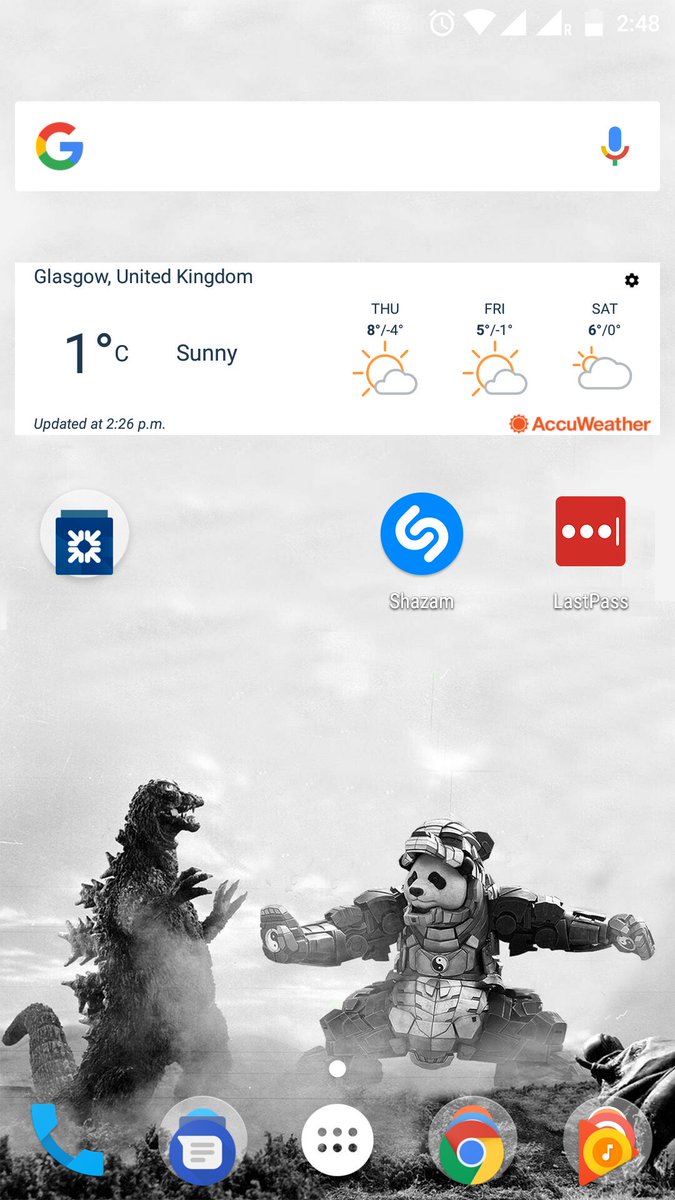P_McGranaghan's tweet photo. Thanks @reddit @psb_reddit been due a wallpaper change for a while! #Godzilla #godPanda https://t.co/57nHBqZt5I