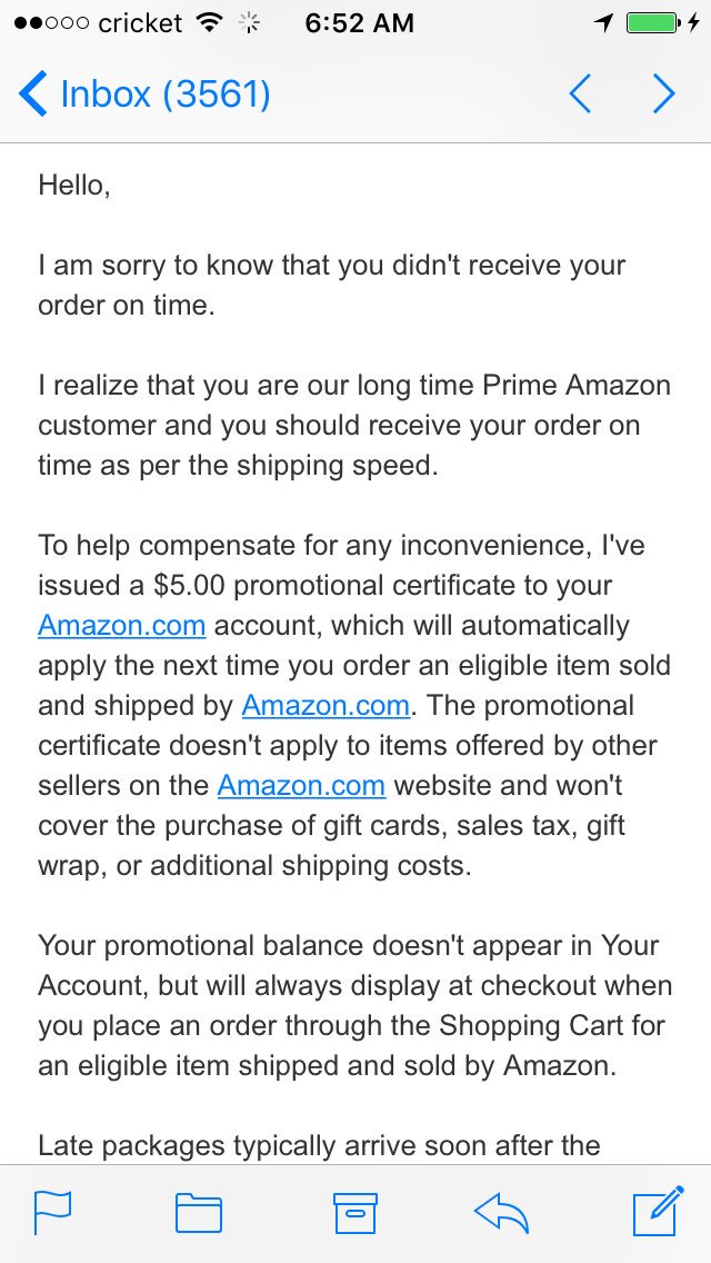 SnitVlogSki's tweet photo. This is not a solution @amazon this is a ploy to have me spend more. Fix the false shipping times before I order anything else. #amazon https://t.co/dZRHlnsoDt