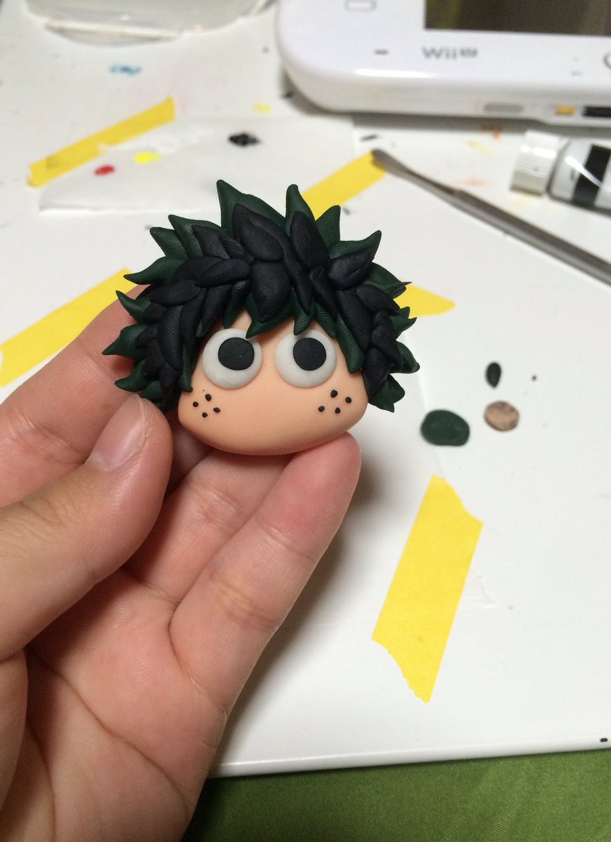 O Xrhsths おにぎり梅干 Sto Twitter この前コスモ って樹脂粘土で作ってたんだけど髪の毛 がひじきみたいでボツにしたやつ 上手く出来ればマグネットとかにしたいんだけど形つくるの難しいな 樹脂粘土強度は最高なのにな