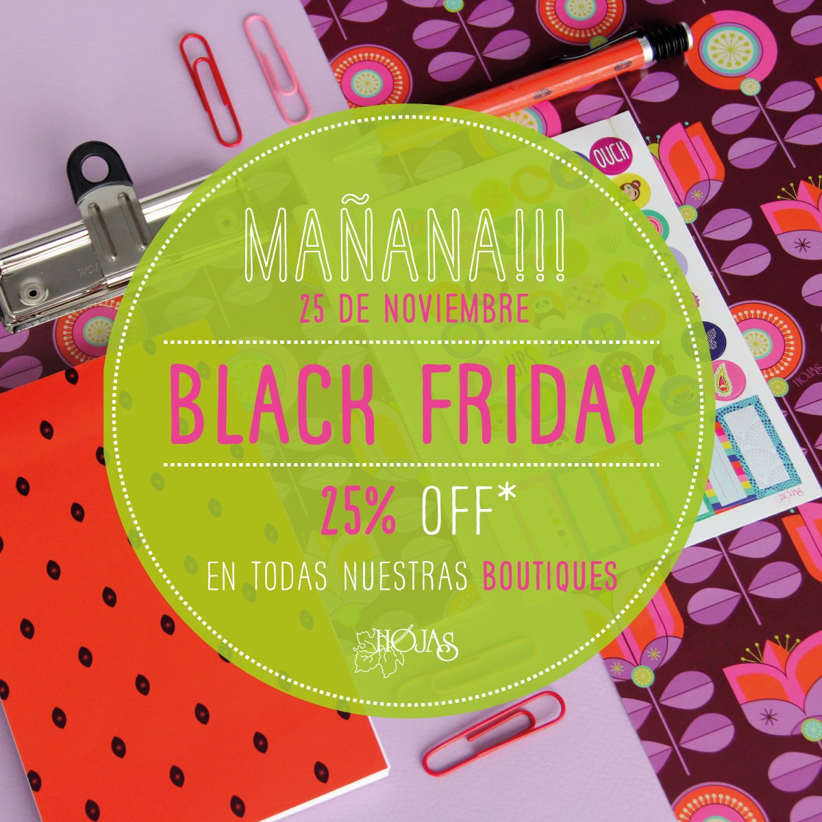 Mañana 25 de Noviembre llega el #BLACKFRIDAY a todas nuestras tiendas!! Consigue nuestros productos con el 25% de descuento!! #FelizJueves