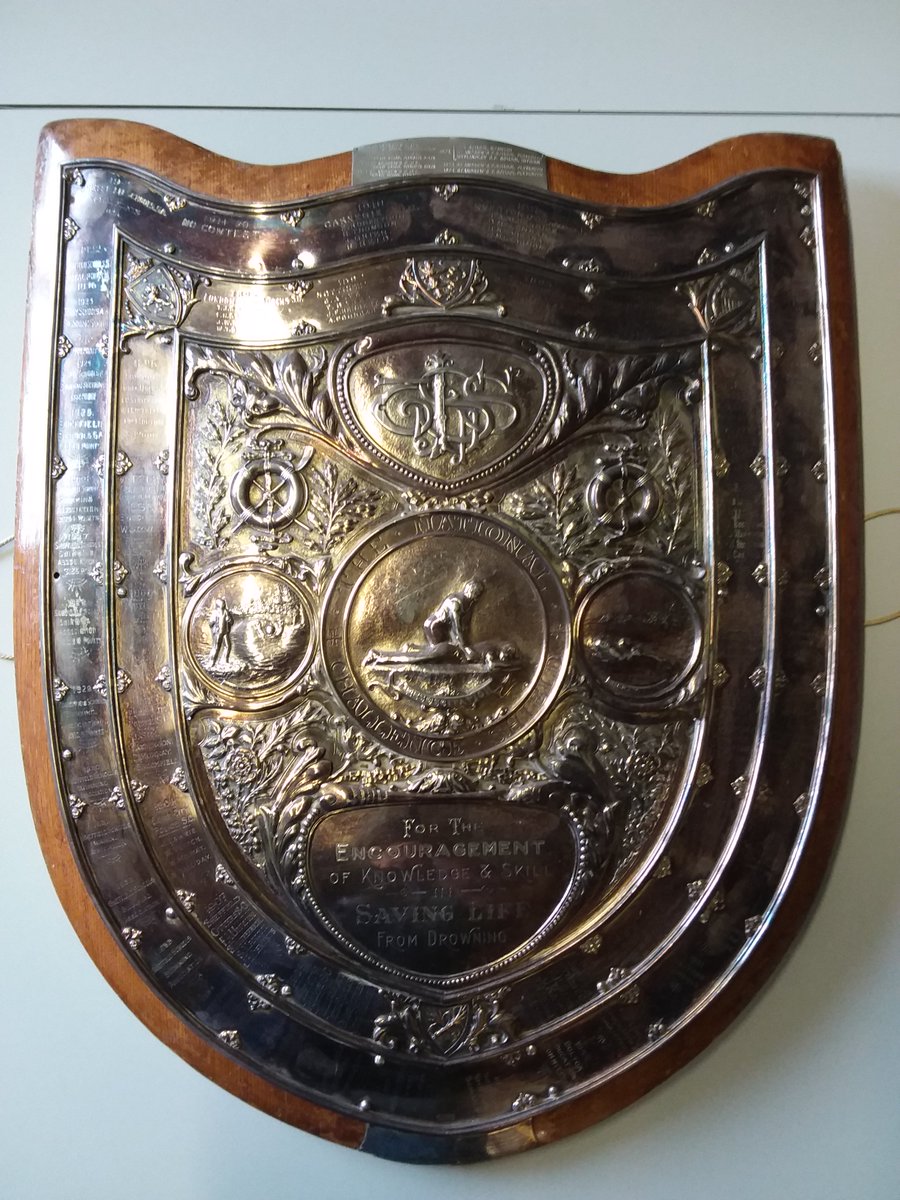 LifesavingMB's tweet photo. For #ThrowbackThursday we look at Society history; The National Challenge Shield, one of the first lifeguard competition trophies. #RLSS125 https://t.co/pPOM2nq3wc